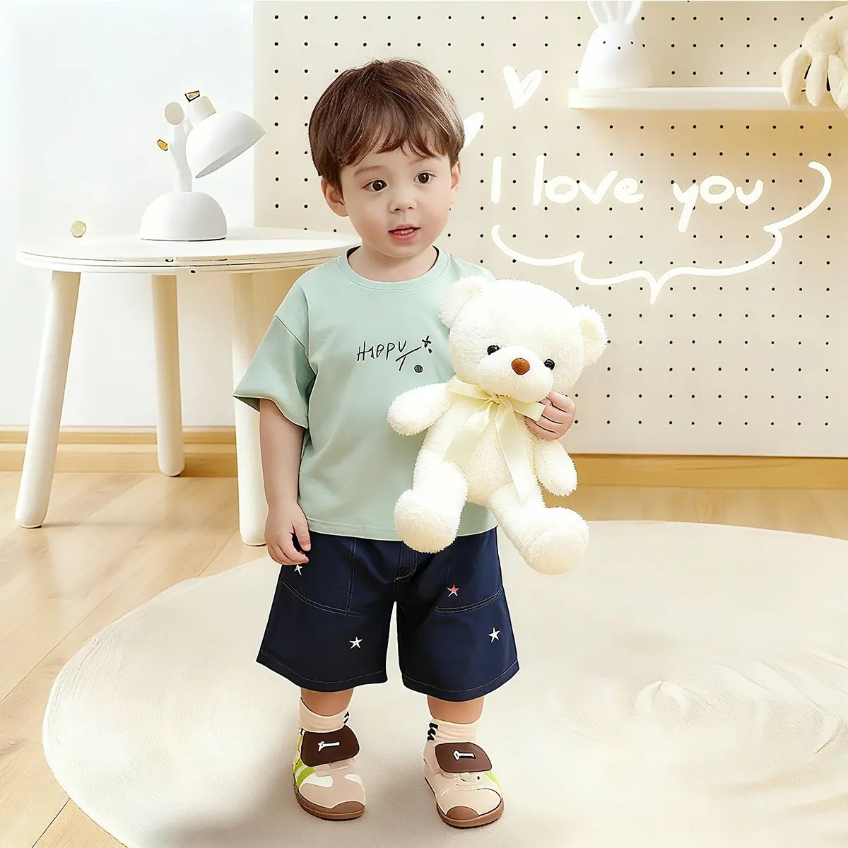 Osito De Peluche Abrazable Adorable 30cm Blanco image number null