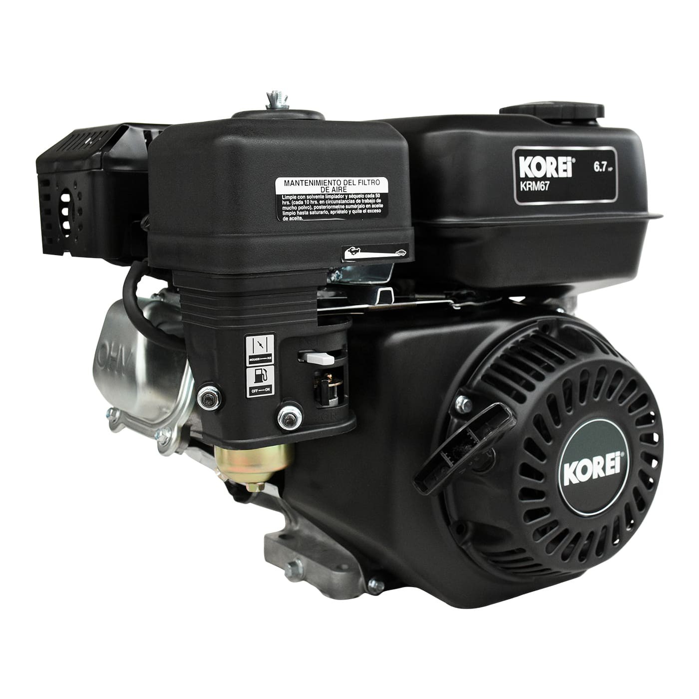 MOTOR PROFESIONAL A GASOLINA KOREI 6.7 HP - KRM67 image number null