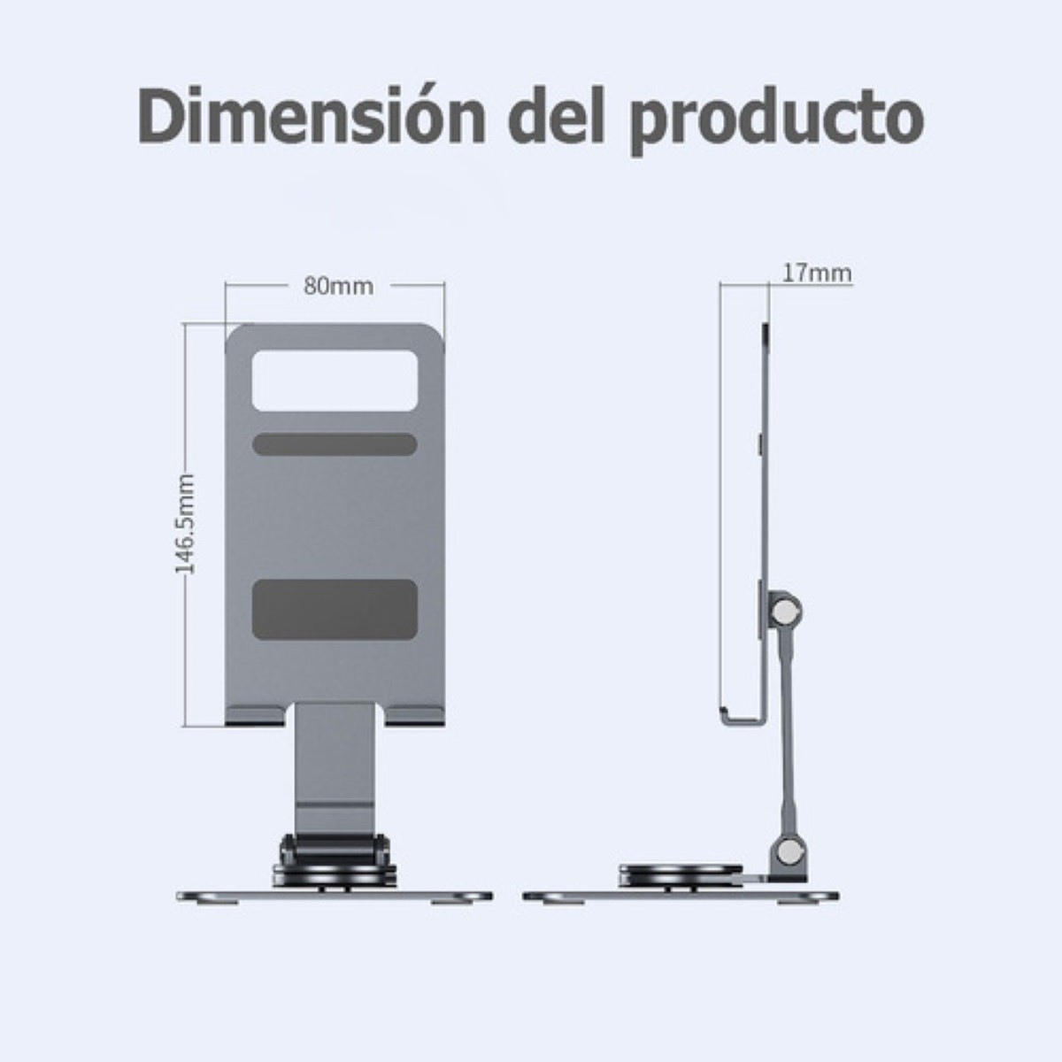 "Aluminio Soporte Base Para Tableta Y Celulares Rotaci&oacute;n 360 negro ". image number null