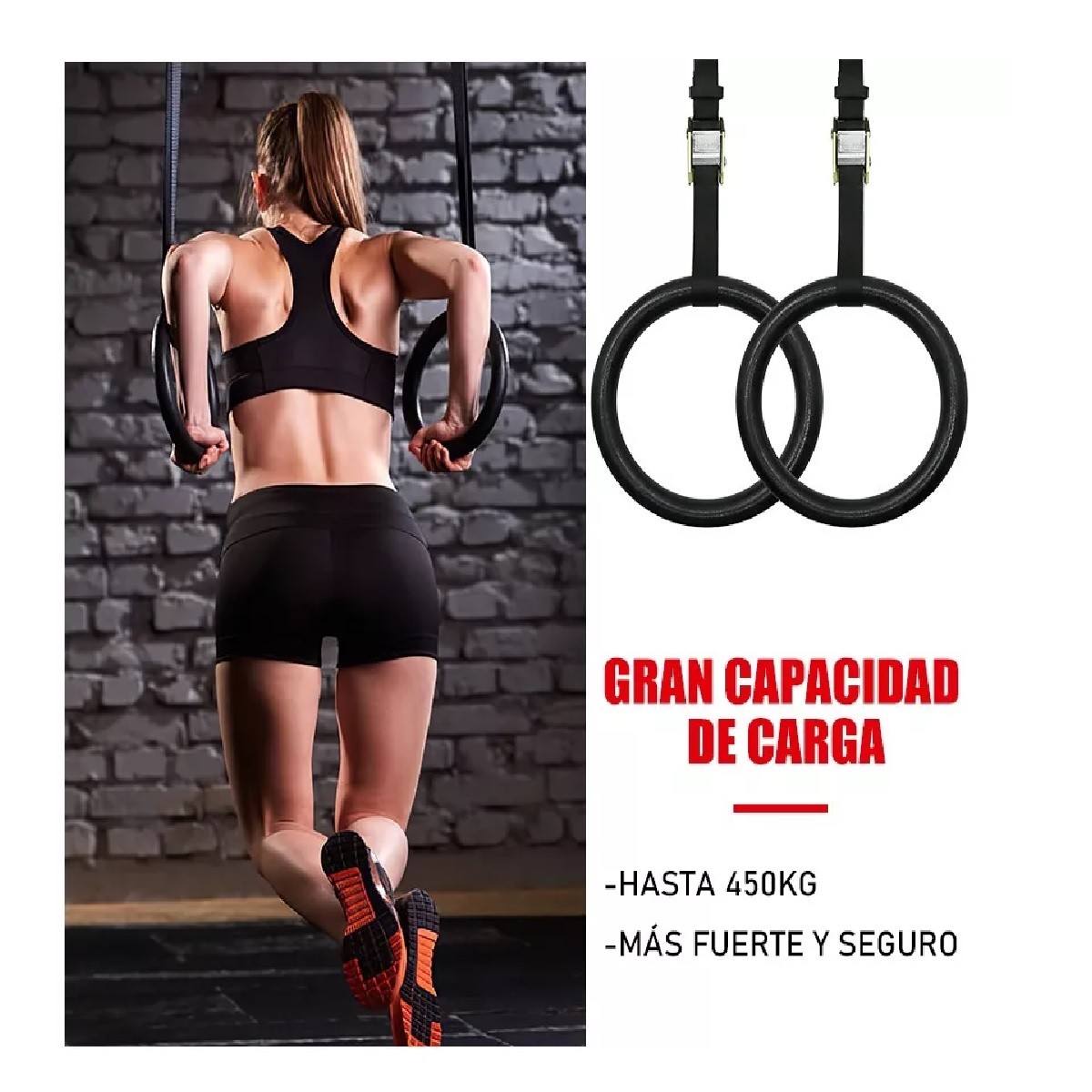 Gimnasia Bandas De Suspensi&oacute;n De Hasta 450 Kg Abs Anillos image number null