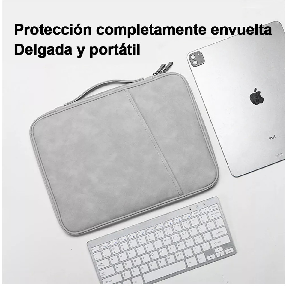 Maletin Para Laptop Impermeable Funda Para Tableta Gris Claro 10.8-11Plg. image number null