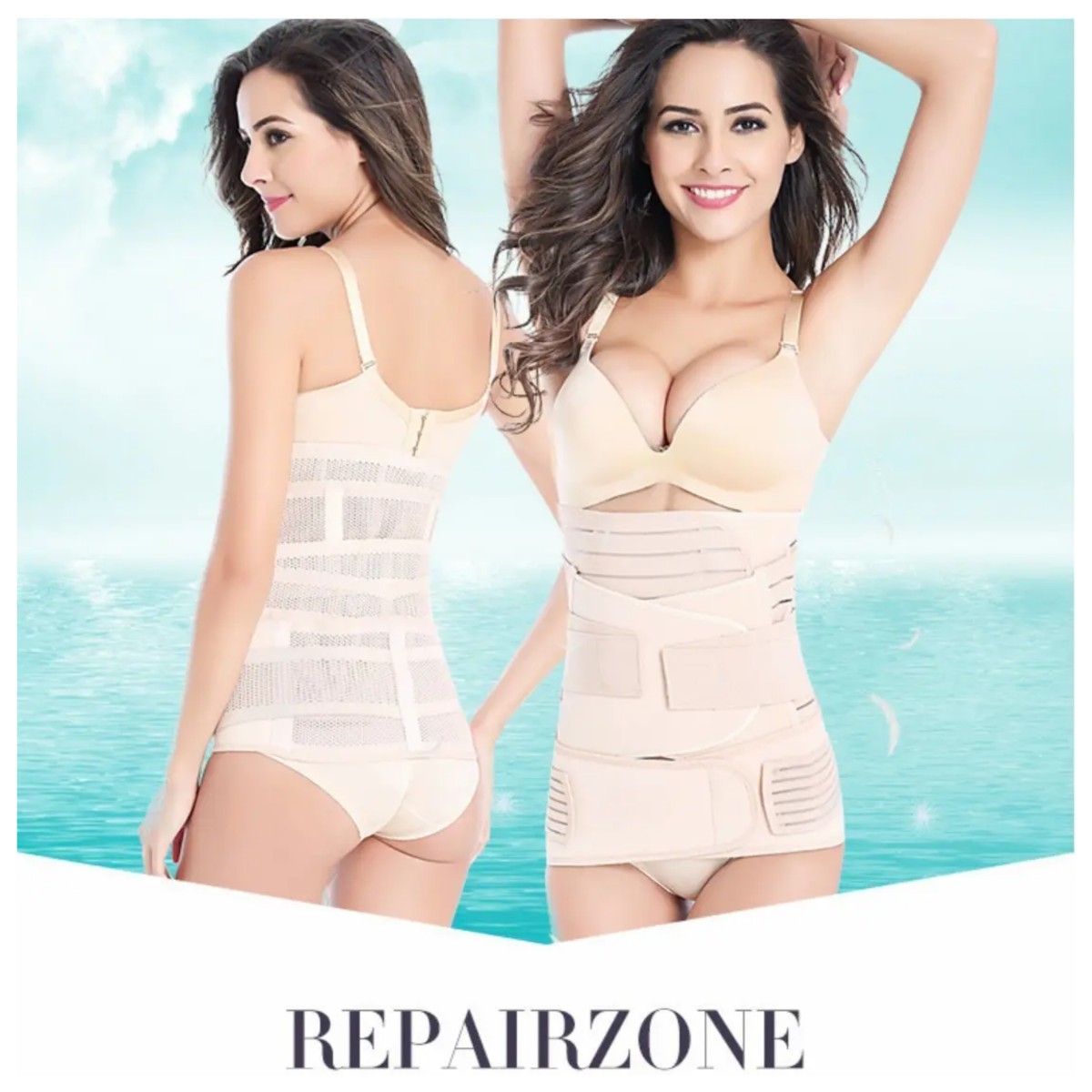 Faja Maternidad 3 En 1 Postparto Color Suela Talla XL Beige image number null