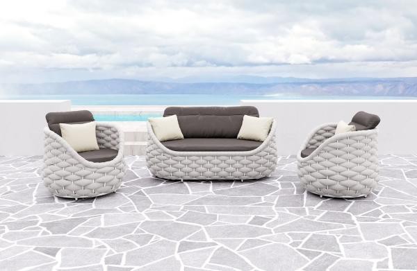 Love Seat Exterior Coral Reef Gris - Kessa image number null