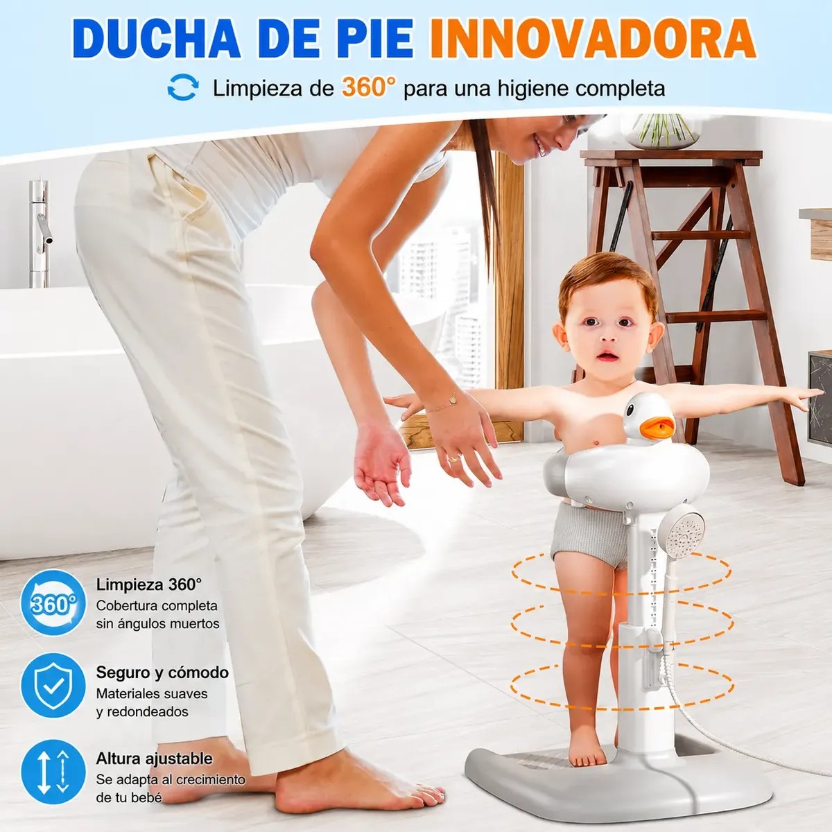 Soporte De Ba&ntilde;o Para Beb&eacute;, Soporte De Ducha Para Reci&eacute;n image number null