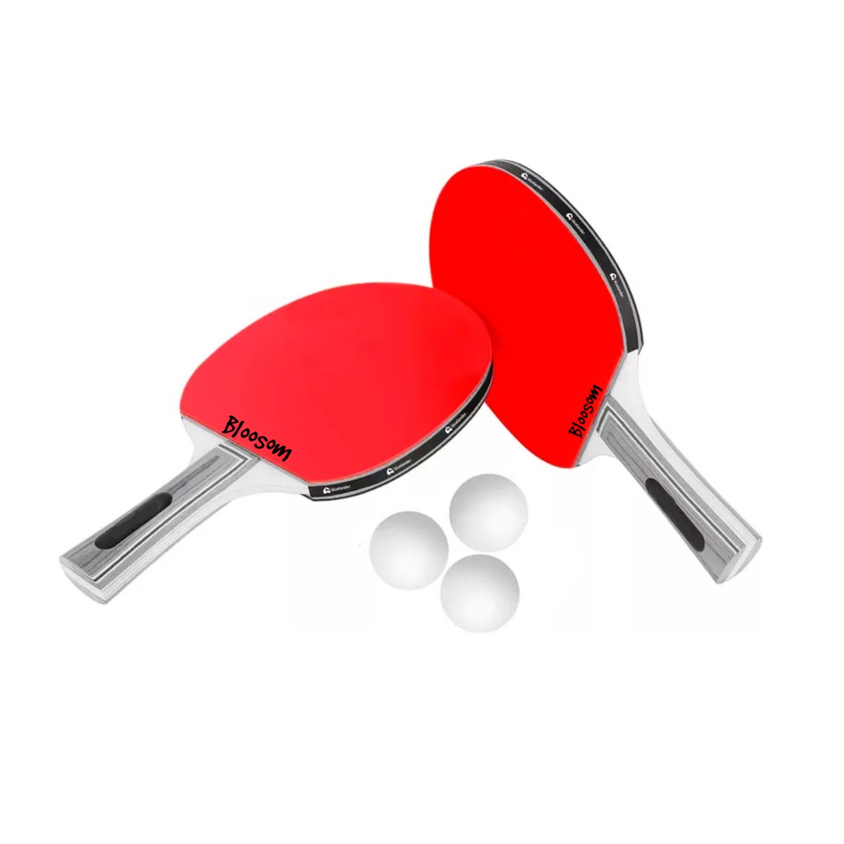 Set De Raquetas Ping Pong Pelotas Profesional Tenis De Mesa Rojo image number null