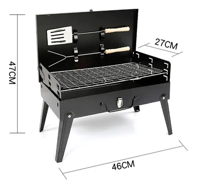 Parrilla Asador Plegable Con Accesorios Camping Port&aacute;til Pro image number null
