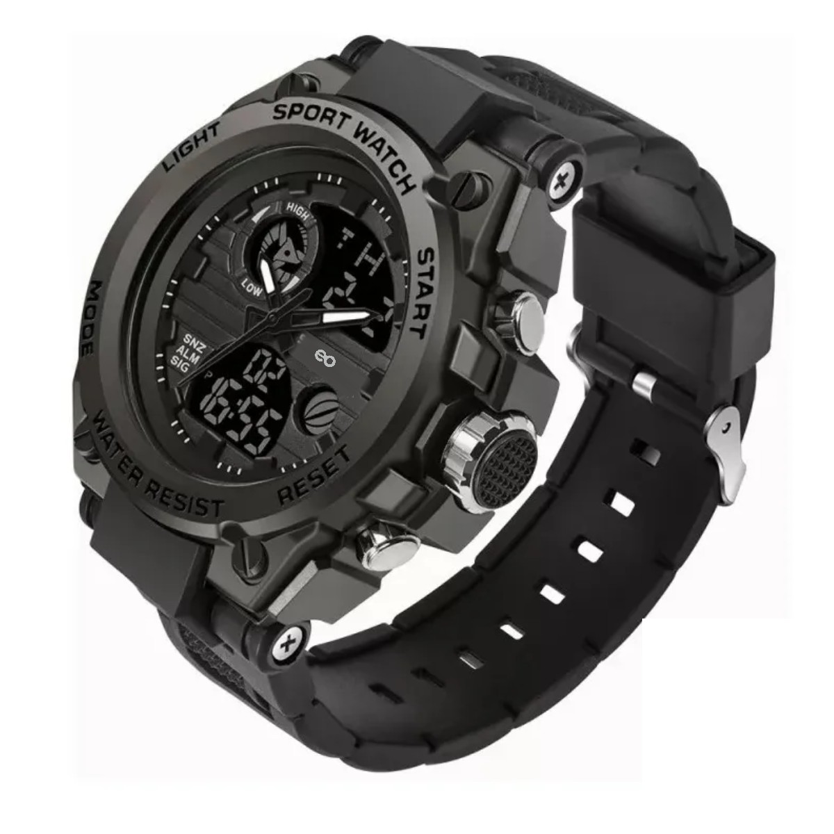 Reloj De Pulsera Impermeable Para Hombre :Negrp image number null
