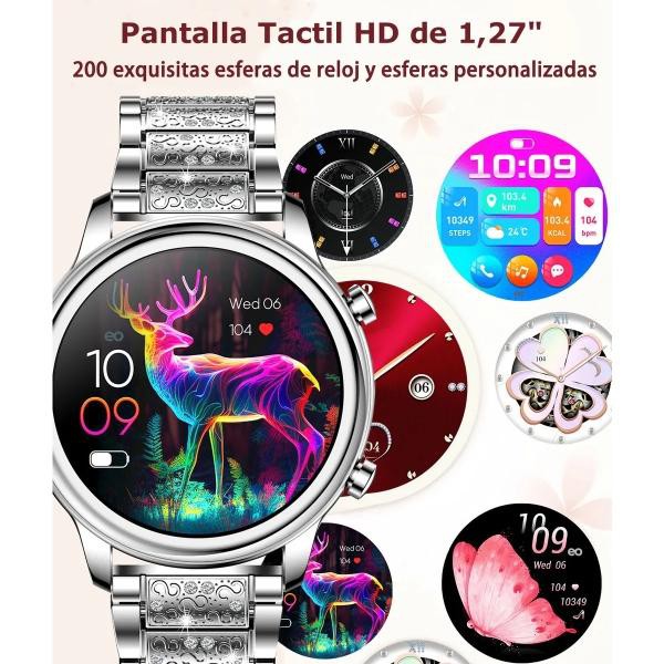 Reloj inteligente Mujer Deporte Llamada Blanco image number null