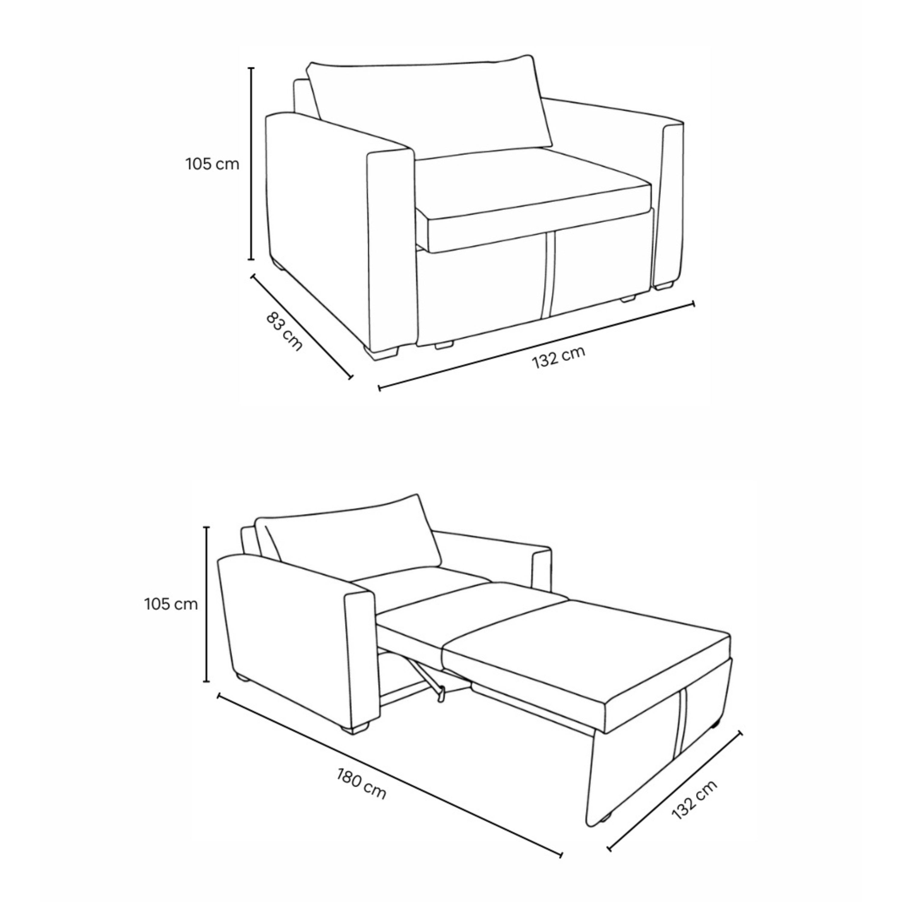 Sof&aacute; Cama Easy Living Oversize Newport Beige image number null