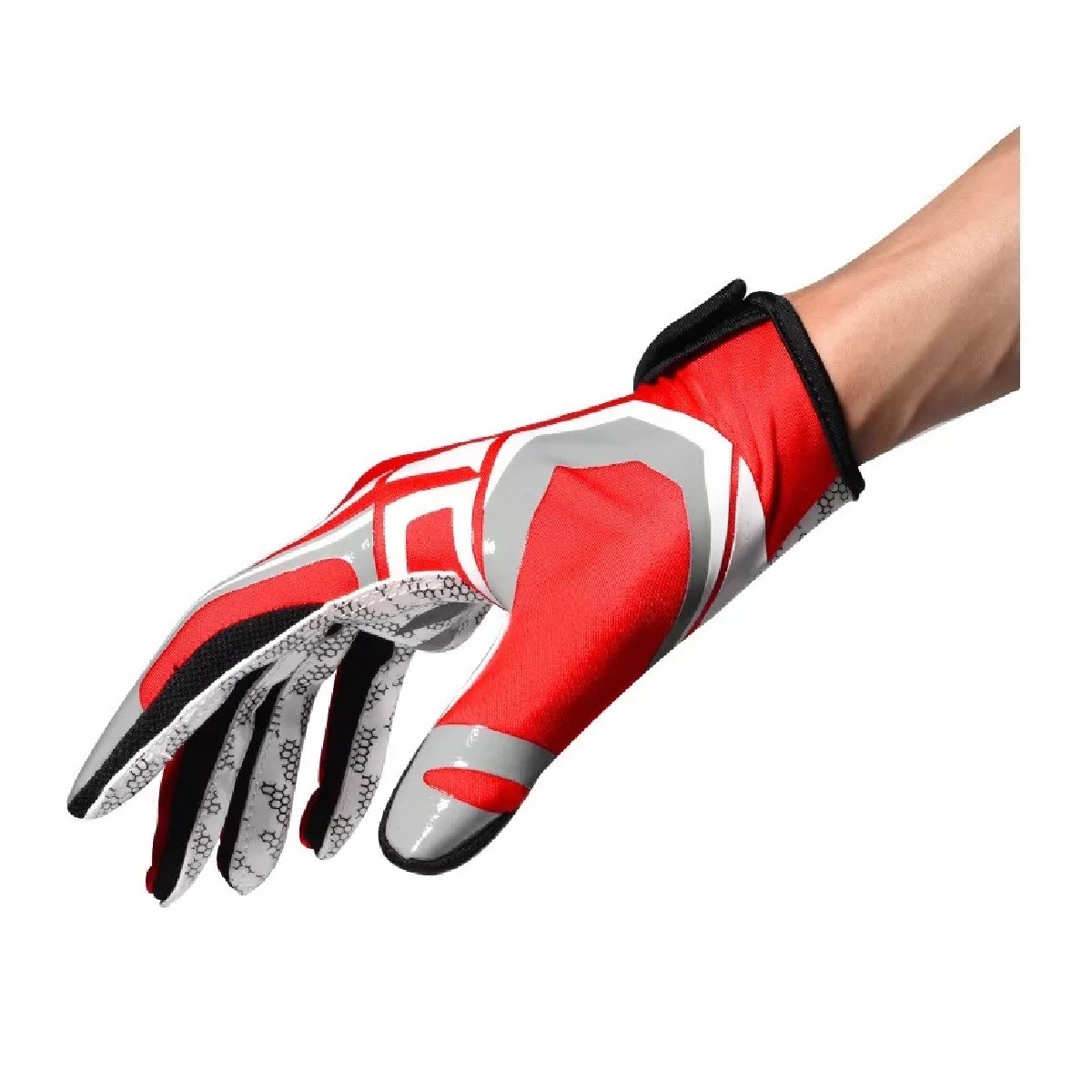 Guantes Antideslizantes Para F&uacute;tbol Americano Rojo Talla G image number null