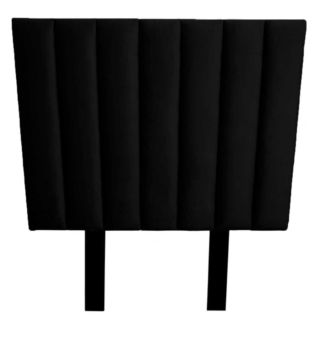 Cabecera Individual El Bazar Store Drey Terciopelo Negro Rayas Moderna image number null