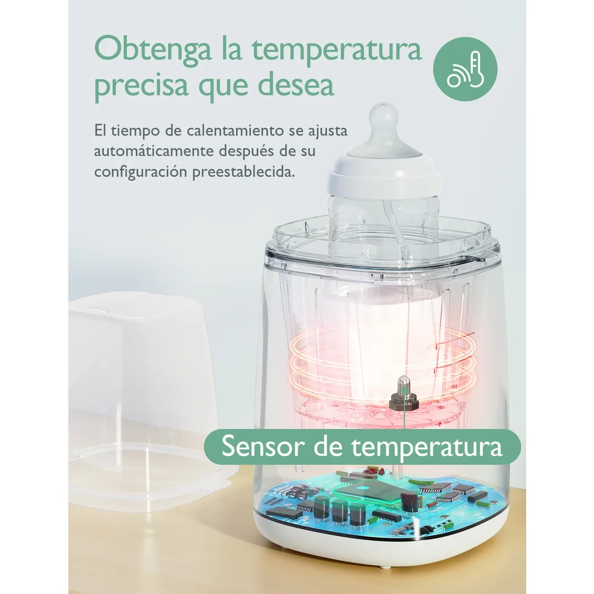 Calentador Biberones Para Beb&eacute; Control Preciso de la Temperatura Blanco image number null
