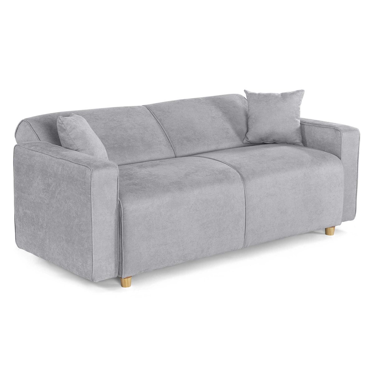 Sof&aacute; Cama Makora Azulik con Memory Foam, Color Grey Velvet, Respaldo Reclinable de 3 Posiciones image number null