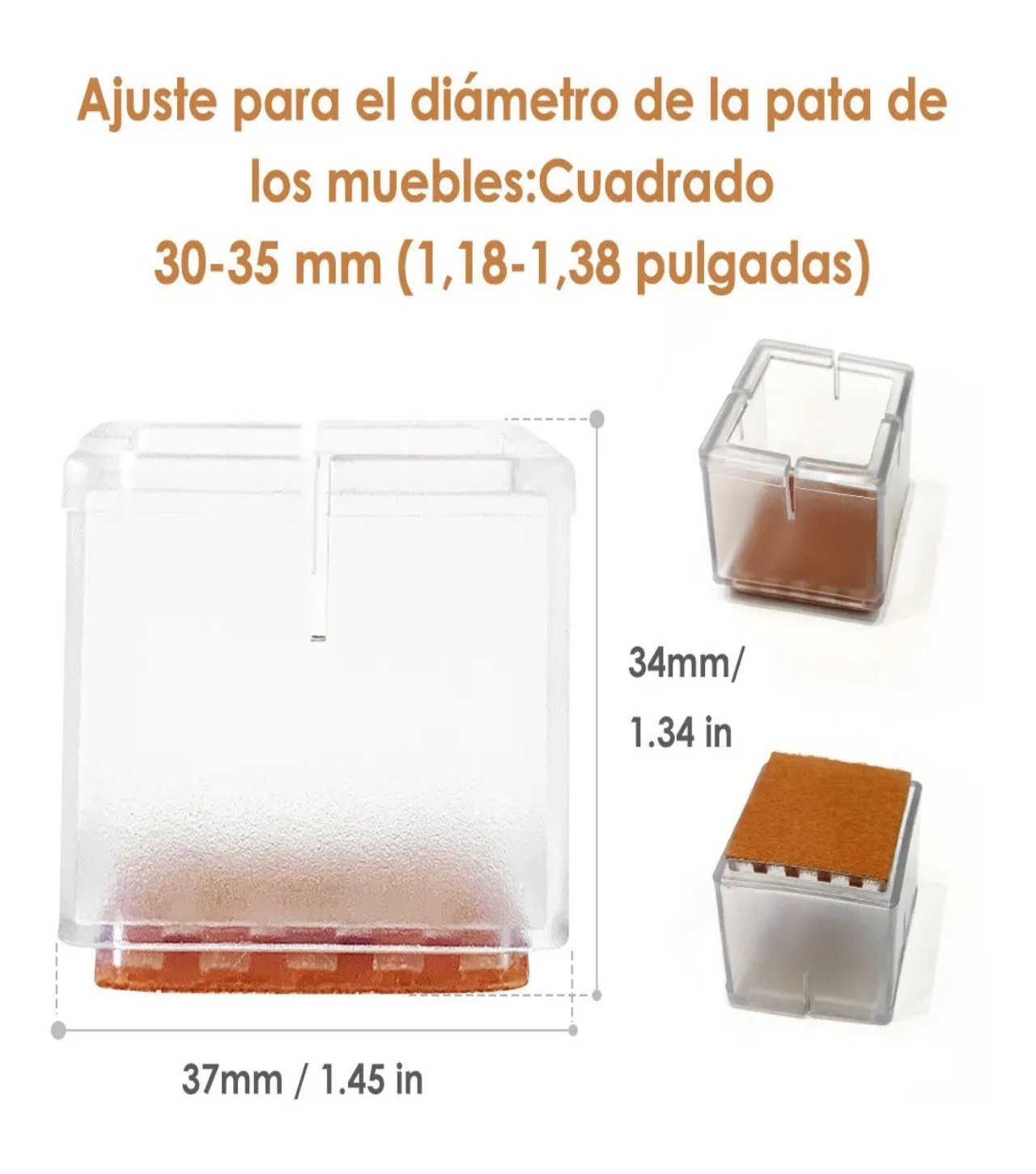 Protector Grueso De Silicona Para Patas De Muebles, Sillas transparente image number null