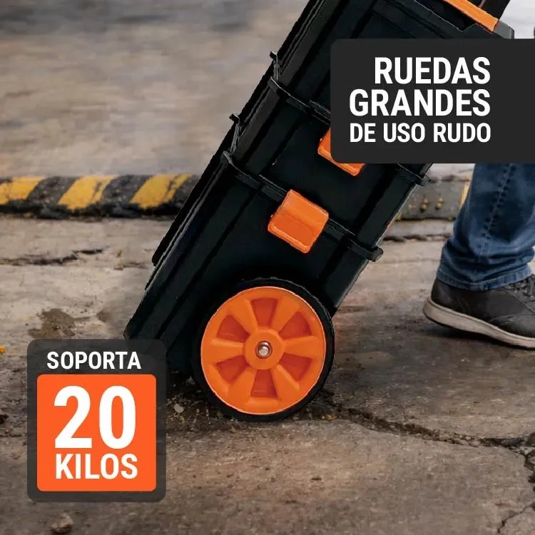 Caja Para Herramientas 19 X25 3 En 1 Desmontable Truper CHP-1925R Color Negro image number null