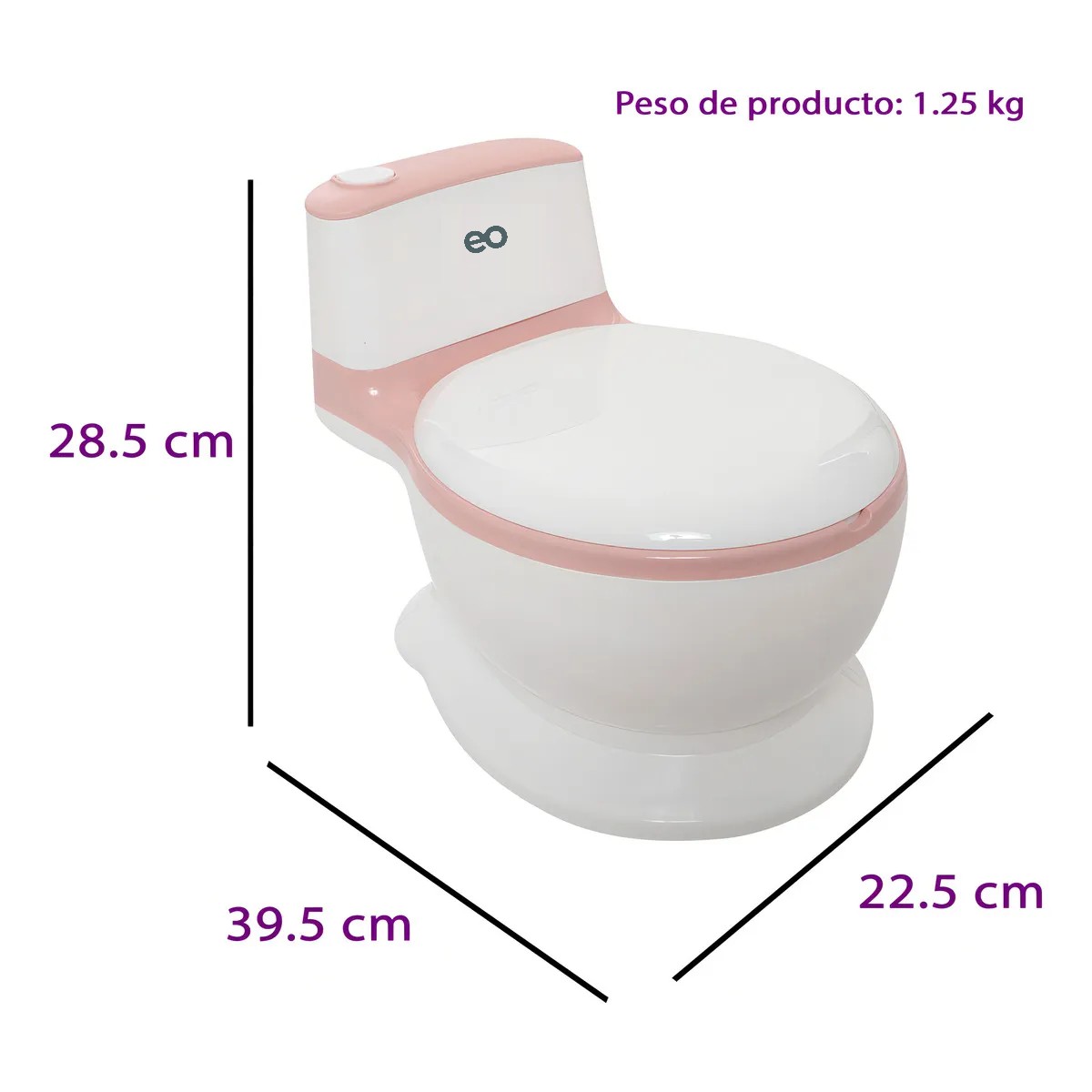 Asiento Entrenador Bacinica Con Reductor Rosa Liso image number null