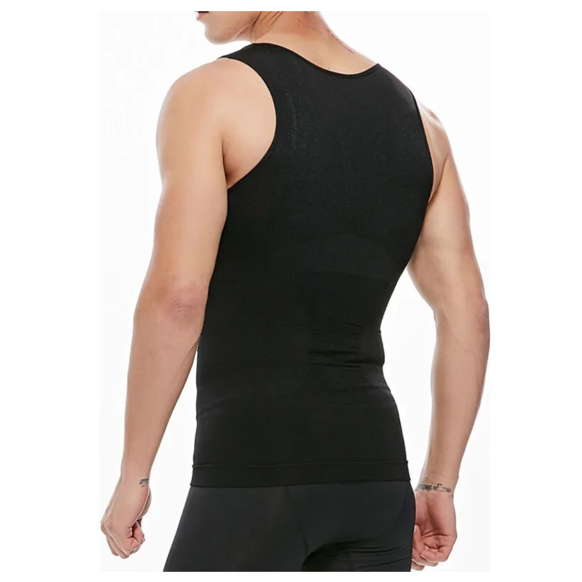 Camisetas Moldeador 5 Pzs Para Hombre Shirts De Compresi&oacute;n Negro Talla: M image number null