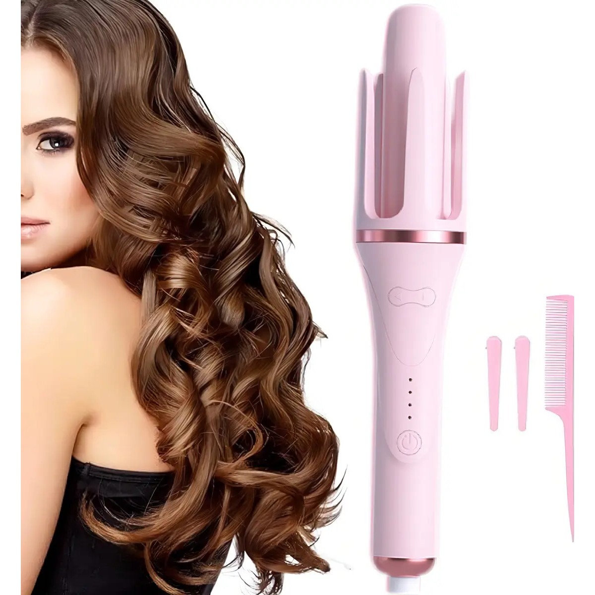 Rizadora Autom&aacute;tica con Cer&aacute;mica para Estilizar Cabello, 28 mm, Rosa image number null