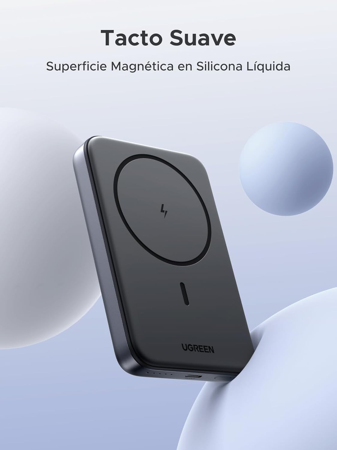 Power Bank Magn&eacute;tico 10000mAh PD 20W, Carga R&aacute;pida USB-C Inal&aacute;mbrica para iPhone y Android image number null
