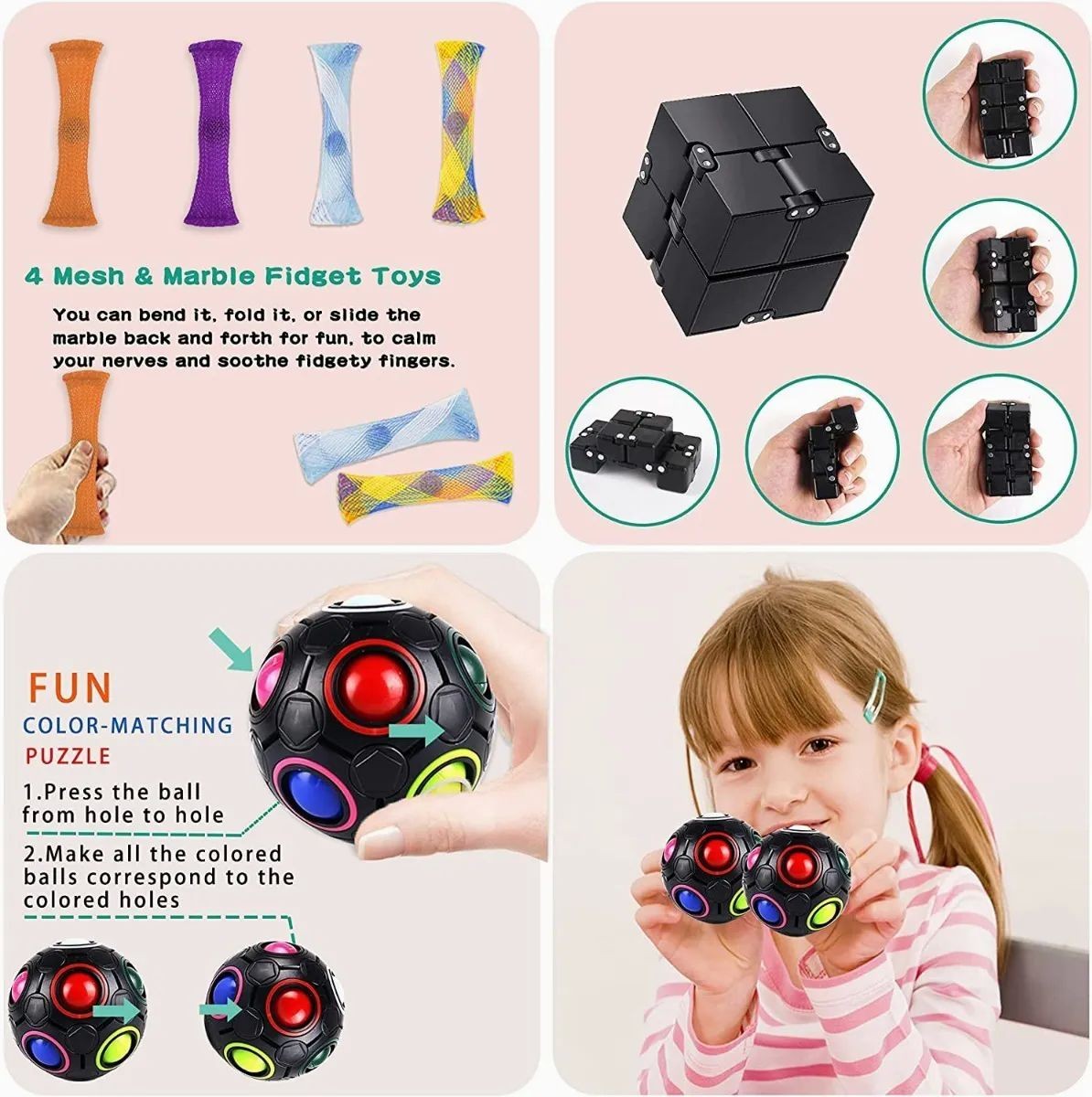 Juguete De Pop It Simple 20 Piezas Negro image number null