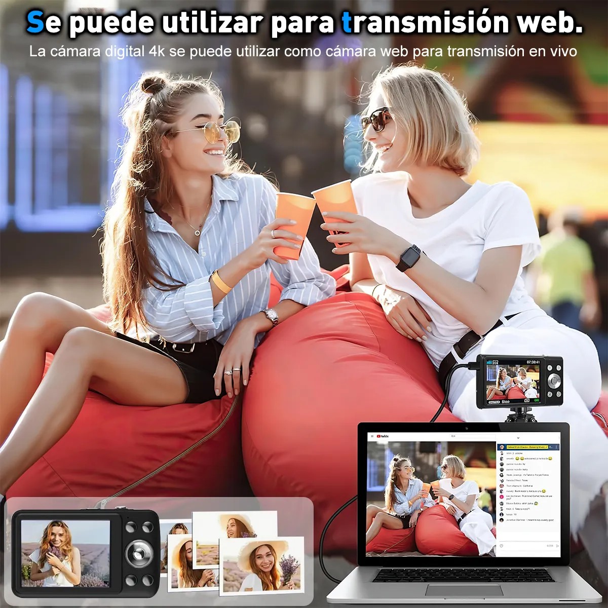 C&aacute;mara Digital 1080p Hd Video Audio Webcam Principiante image number null