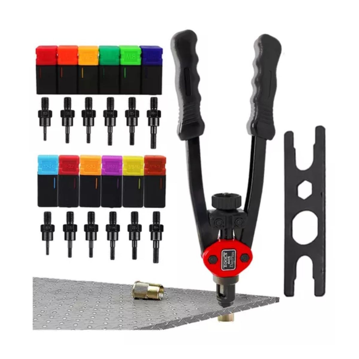 Remachadora Para Tuercas De Manual Profesional Remache Negro 12 pz. image number null