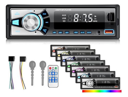 "Auto Estereo Coche Reproductor Mp3 Radio Con Bt Aux Usb Sd ". image number null