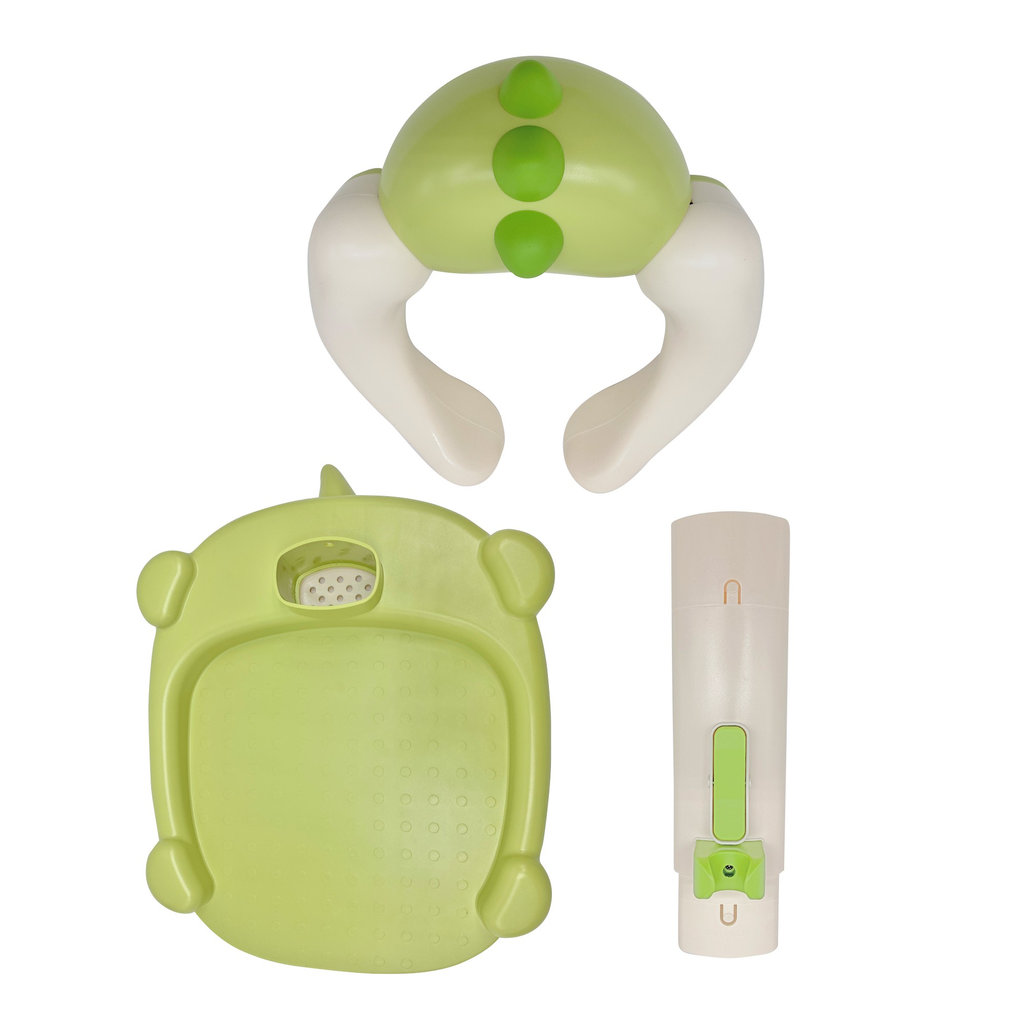 Soporte De Ba&ntilde;o Para Bebe Ecobaby Orginal Con Altura Ajustable Dinosaurio Verde image number null