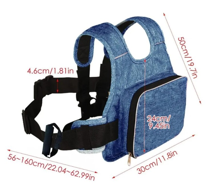 Cintur&oacute;n De Seguridad Para Ni&ntilde;os Para Motocicleta Ajustable Modelo Azul image number null