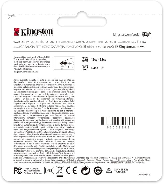 Kingston MicroSDXC Select Plus 256GB (Con Adaptador a SD) Clase 10, UHS-I, U3, V30 Lectura: 100MB/s y Escritura: 85MB/s (SDCS2/256GB). image number null