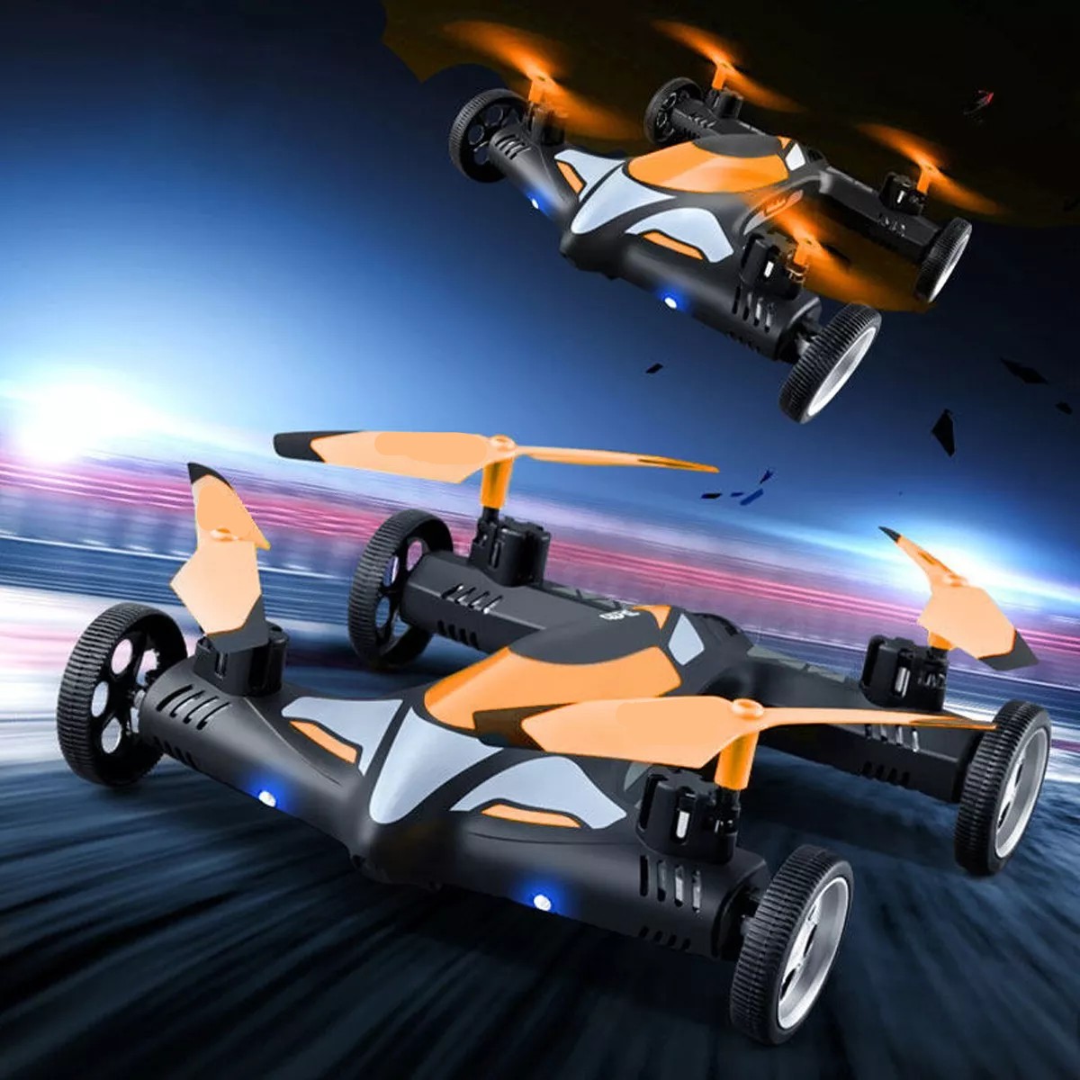 4k Wifi Mini Drone Con C&aacute;mara A Control Remoto Gps,2 Bater&iacute;a Naranja image number null