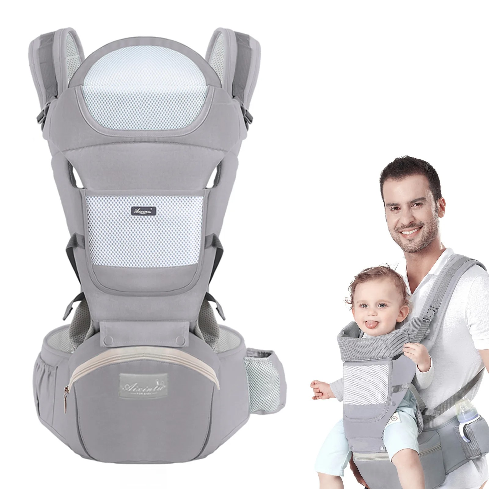 Mochila para Beb&eacute;s. Cangurera para Bebes, Portabeb&eacute;s Ergon&oacute;mico Multifuncional , Accesorios tipo Bolsa de Canguro. image number null
