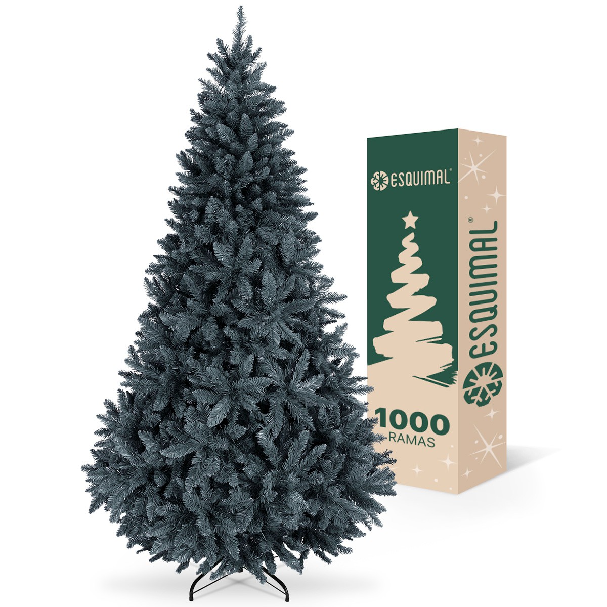 &Aacute;rbol de Navidad Pino Navide&ntilde;o de 1.8m 1000 Ramas - Gris para ESQUIMAL image number null