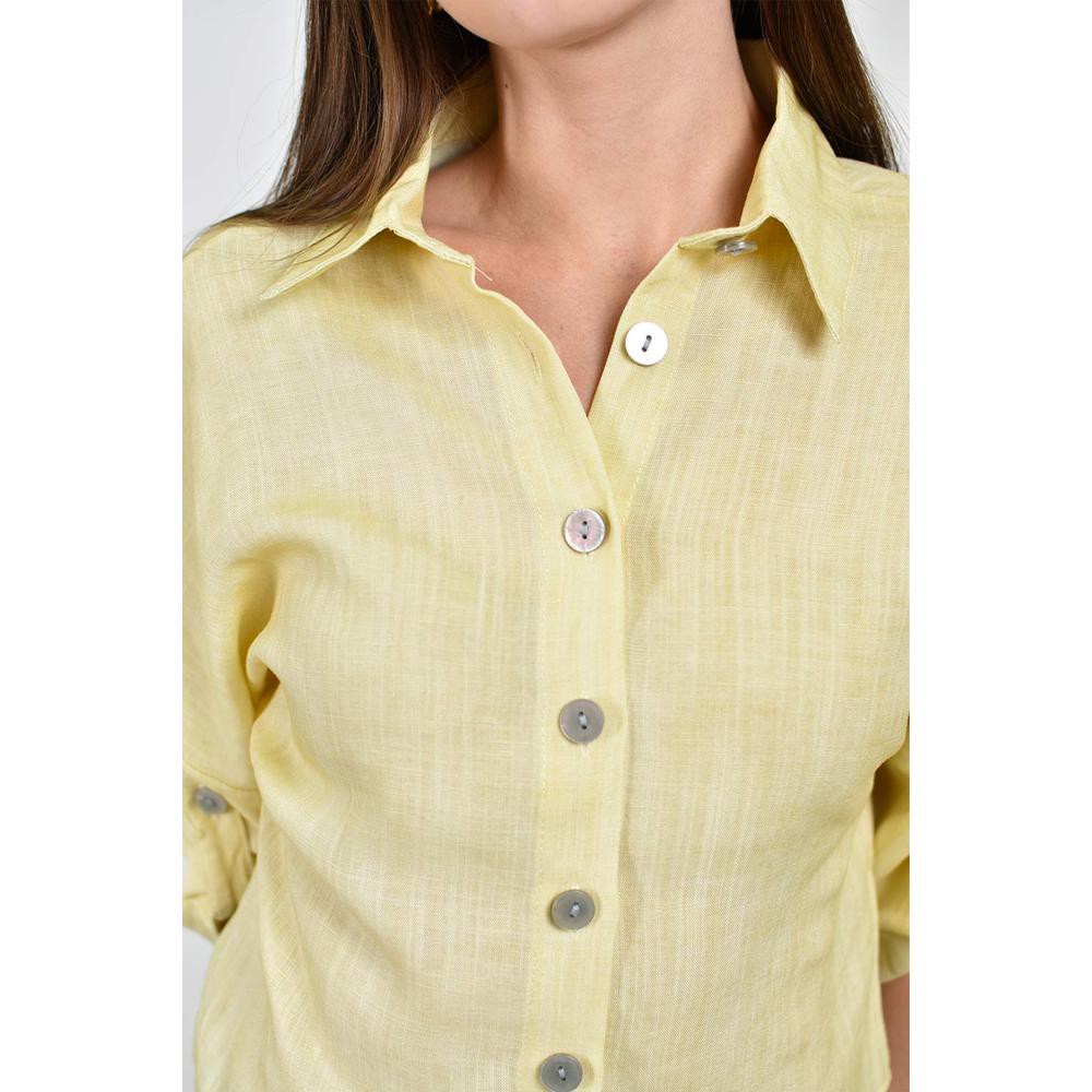 Camisa de lino Roman Fashion /Juvenil, 5123 (Amarillo) image number null