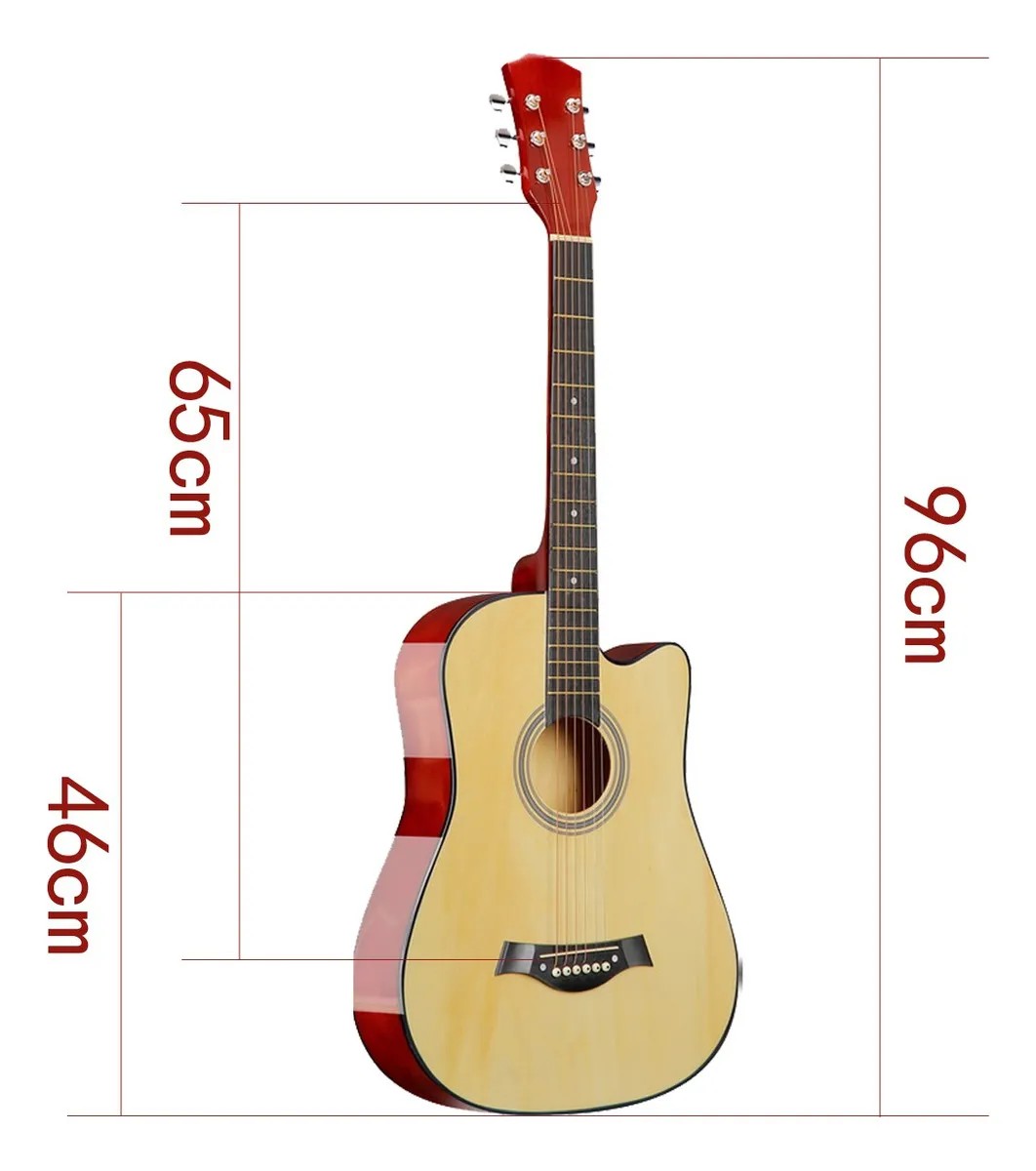 Guitarra Ac&uacute;stica Clasica 38 Inch Con Paquete De Accesorios Color Caqui Material Del Diapas&oacute;n image number null