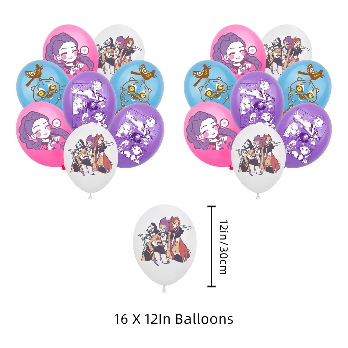 Kit Fiesta Kpop Demon Hunters Globos De Decoraci&oacute;n. image number null