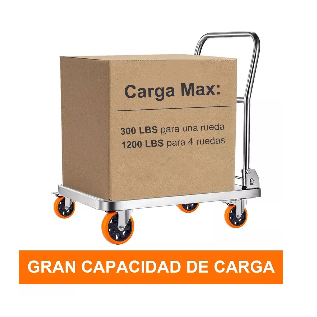 Rueda De Pvc 360 Grados Funci&oacute;n Giratoria Rodaja Con Freno 4 Pcs Naranja image number null