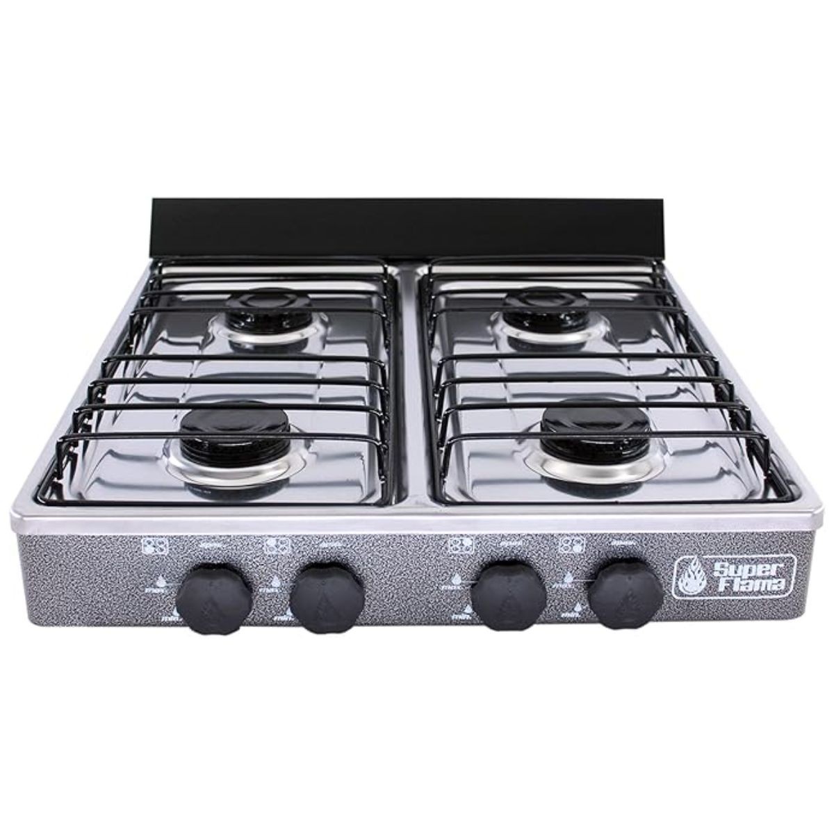 Parilla De Gas 4 Quemadores Cubierta De Acero Inoxidable Super Flama 4QCAG image number null