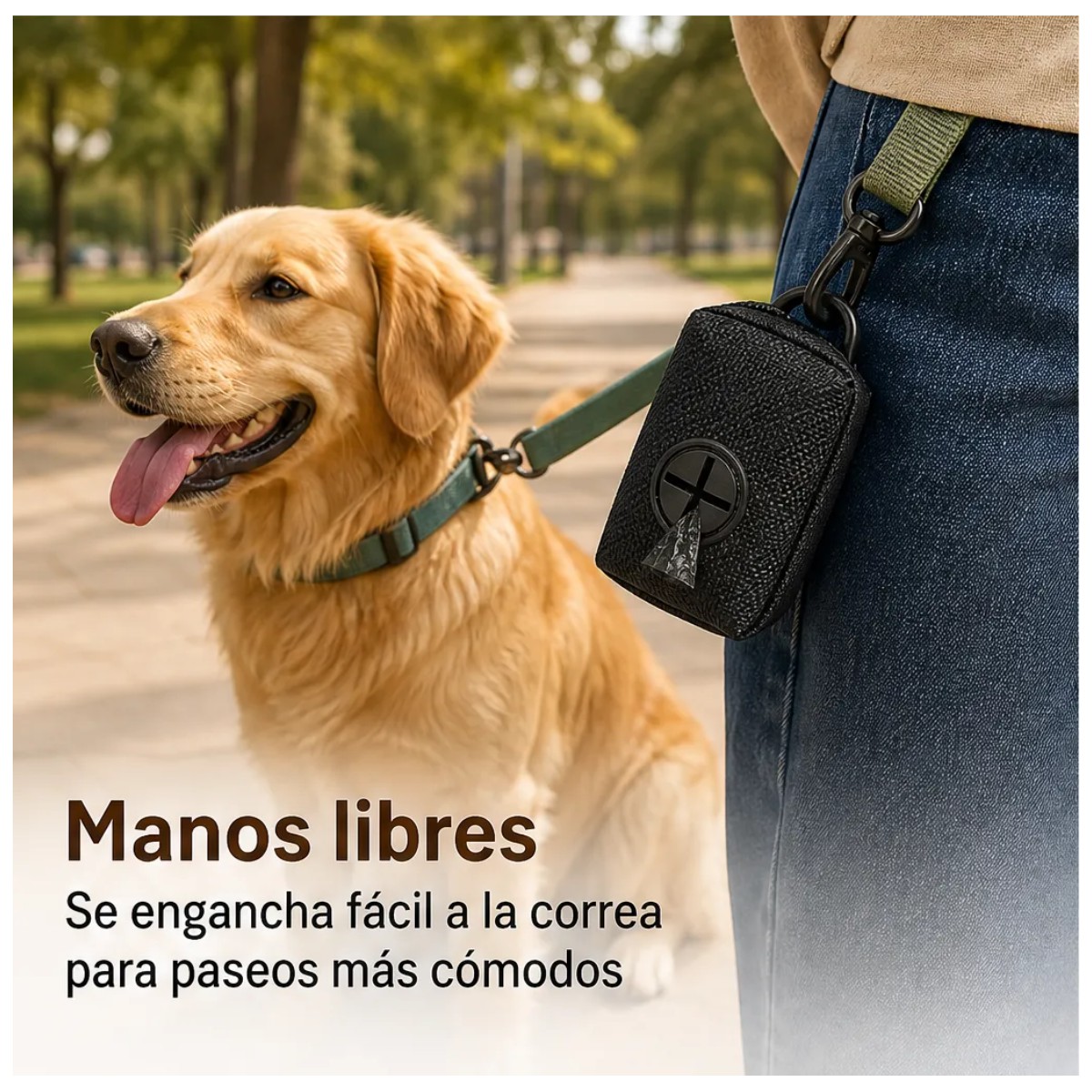 Dispensador Port&aacute;til Bolsas Pop&oacute; Perro Negro image number null