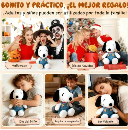 Snoopy Peluche 25cm Con Overol De Mezclilla image number null