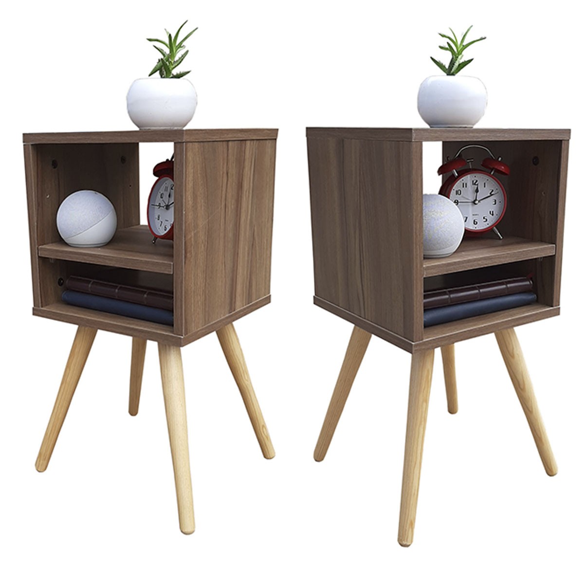 Juego De Bur&oacute;s Smart Hogare, Mesa De Noche Minimalistas e inteligentes Parota image number null
