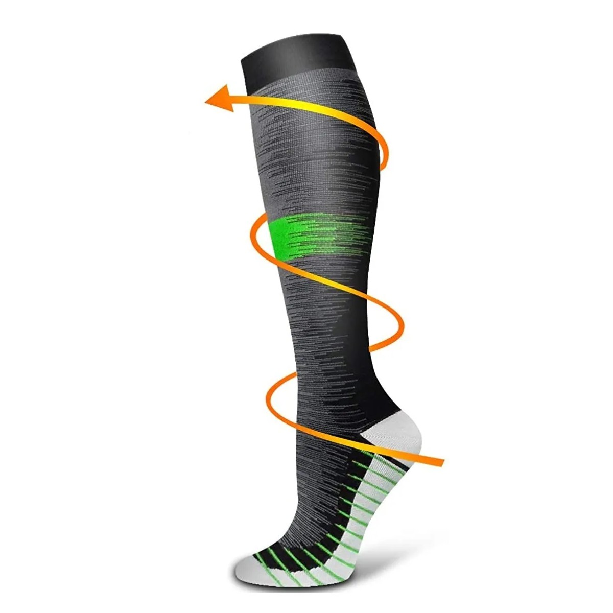 Calcetas De Compresion Medias Alivia Varices Y Circulaci&oacute;n Gris S/M image number null