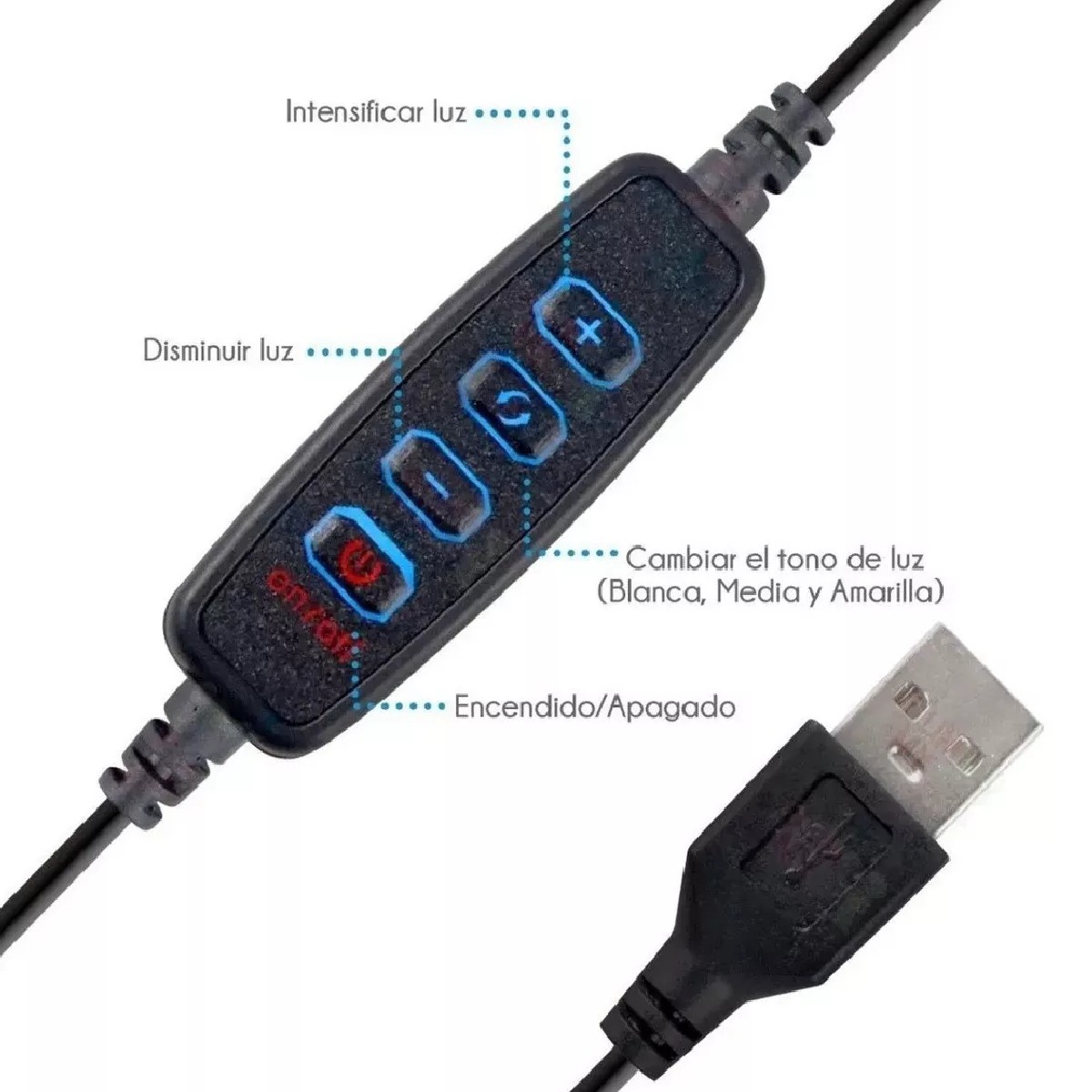 Lampara Aro De Luz Led De 10 Pulgadas Con Tripie Portatil image number null