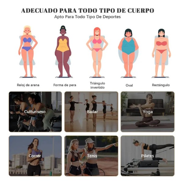 Conjunto Deportivo para Mujer 8 Piezas con Top y Short de Licra para Gym, Yoga, Fitness y Entrenamiento image number null