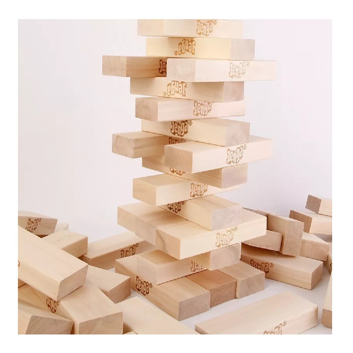 Juego De Jenga Cl&aacute;sico De Bloques De Madera image number null