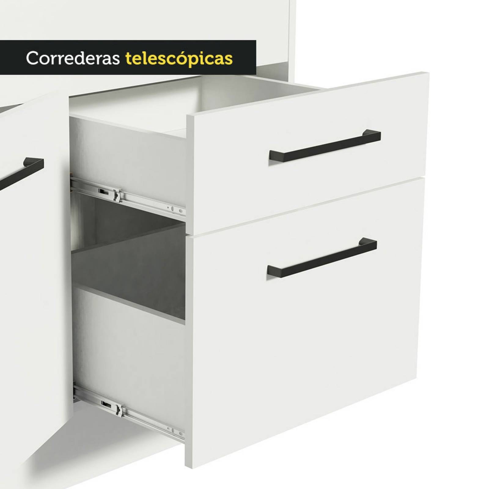 Mueble Inferior de Cocina Madesa Agata 150cm 2 Puertas Blanco. image number null
