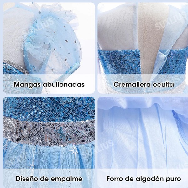 Vestido De Princesa De Elsa, Disfraz De Frozen 2 Dise&ntilde;o para Ni&ntilde;a, Ropa De Halloween, Fiesta o Cosplay, Cumplea&ntilde;os image number null