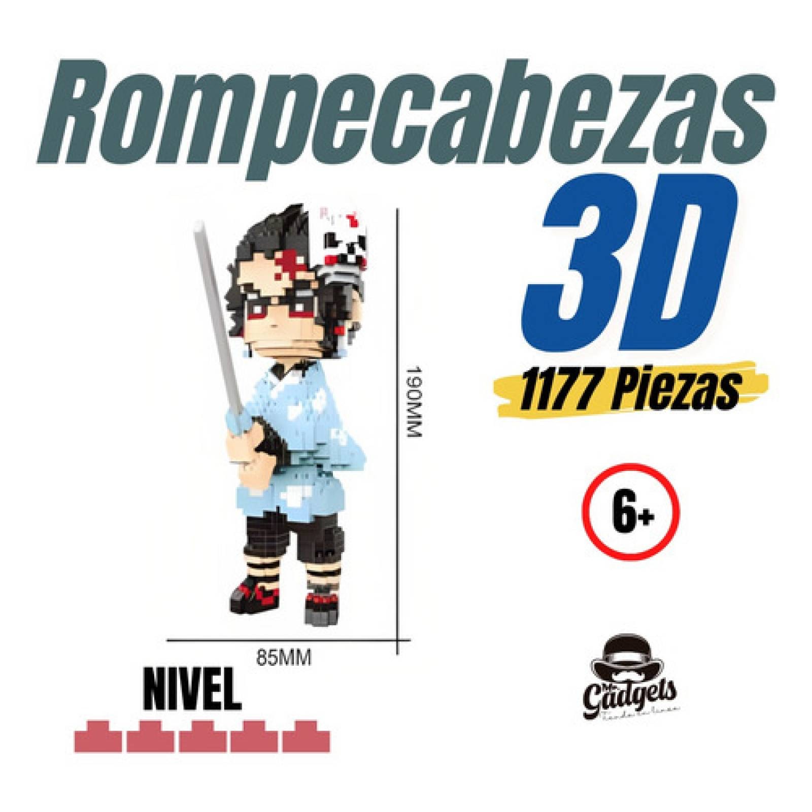 Figura Demon Slayer Kimetsu No Yaiba Figura De Bloques Armables 3d Cosplay Mini Building para ni&ntilde;os image number null