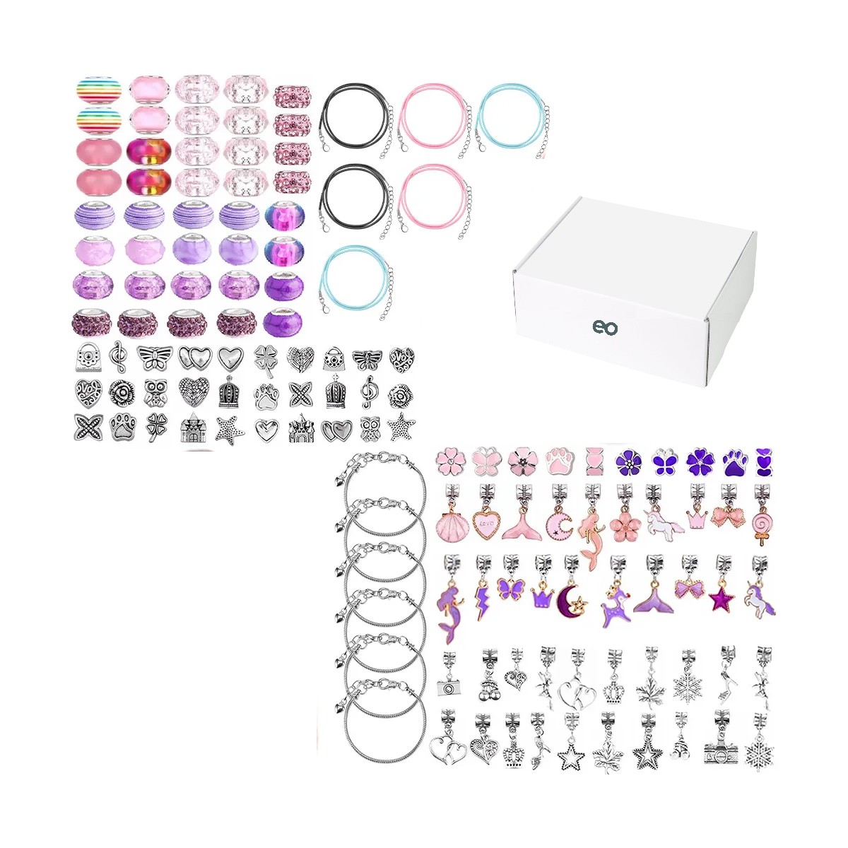 Set Pulseras Cuentas Para Hacer Abalorios Bricolaje image number null