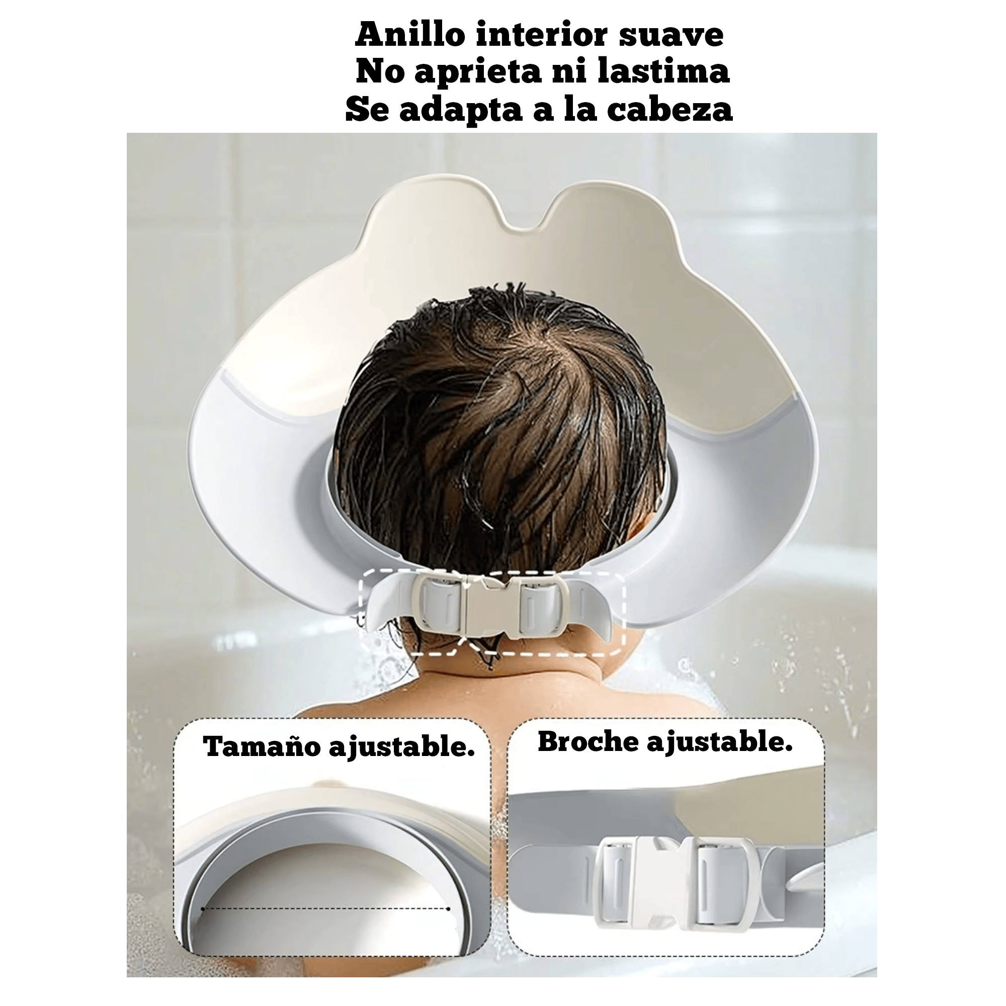 Kit Ba&ntilde;o para beb&eacute; con Ba&ntilde;era Inflable, Bomba, Soporte de Ducha y Visera Ecobaby Original image number null